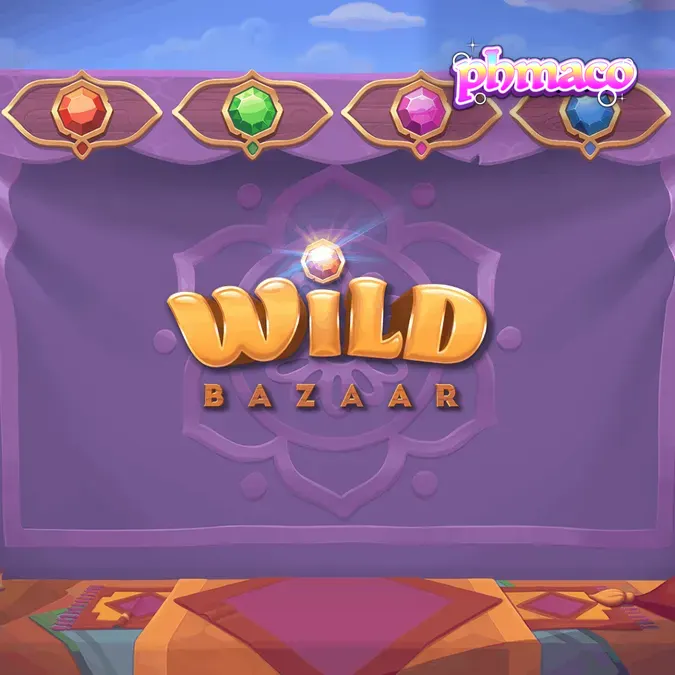 Makulay na disenyo ng Wild Bazaar slot machine